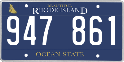 RI license plate 947861