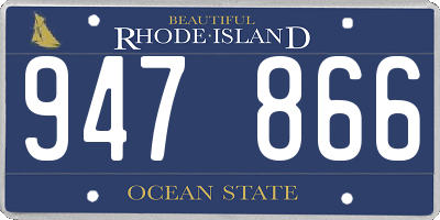 RI license plate 947866