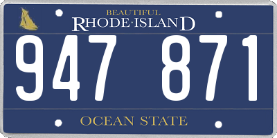 RI license plate 947871
