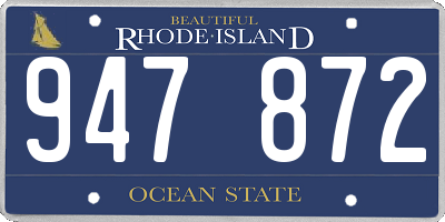 RI license plate 947872