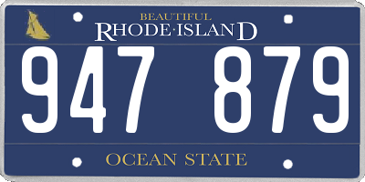 RI license plate 947879