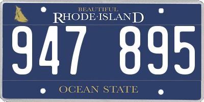 RI license plate 947895