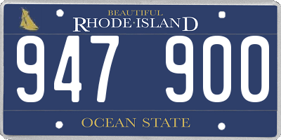 RI license plate 947900