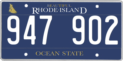 RI license plate 947902