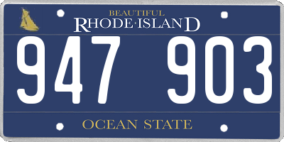 RI license plate 947903