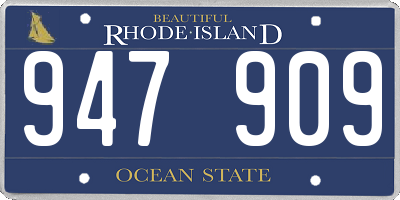 RI license plate 947909