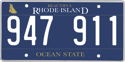 RI license plate 947911