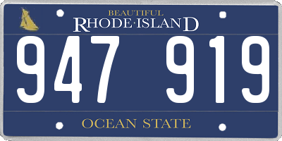RI license plate 947919
