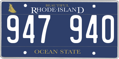 RI license plate 947940