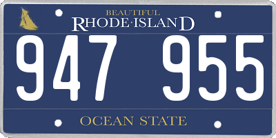 RI license plate 947955