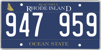 RI license plate 947959