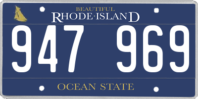 RI license plate 947969