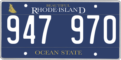 RI license plate 947970
