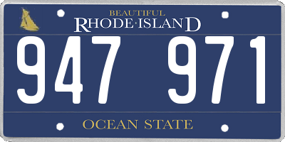 RI license plate 947971