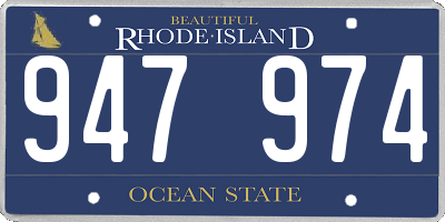 RI license plate 947974