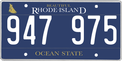 RI license plate 947975