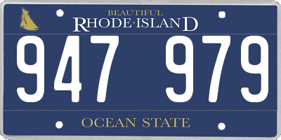 RI license plate 947979