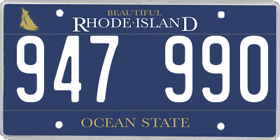 RI license plate 947990
