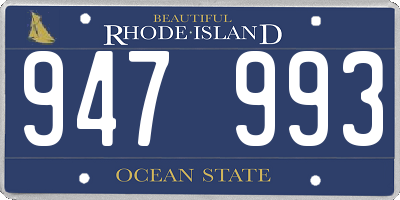 RI license plate 947993