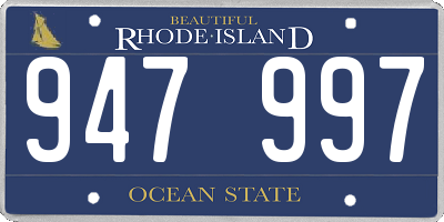 RI license plate 947997