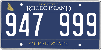 RI license plate 947999