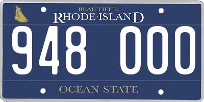 RI license plate 948000