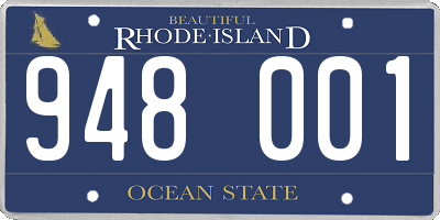 RI license plate 948001