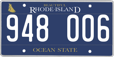 RI license plate 948006