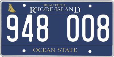 RI license plate 948008
