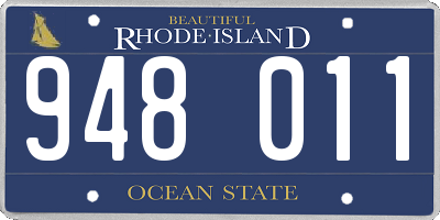 RI license plate 948011