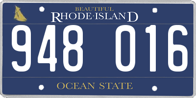 RI license plate 948016