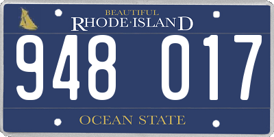 RI license plate 948017