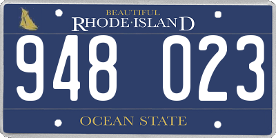 RI license plate 948023