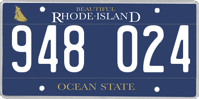 RI license plate 948024