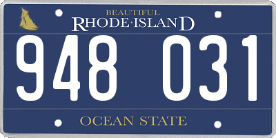 RI license plate 948031
