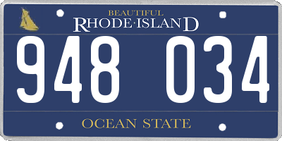 RI license plate 948034