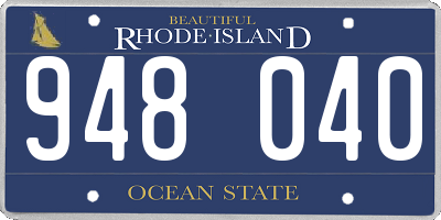 RI license plate 948040