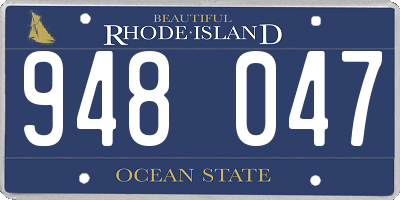 RI license plate 948047