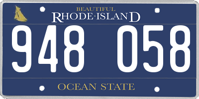 RI license plate 948058