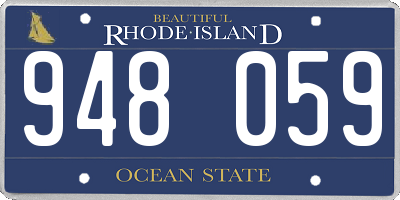 RI license plate 948059