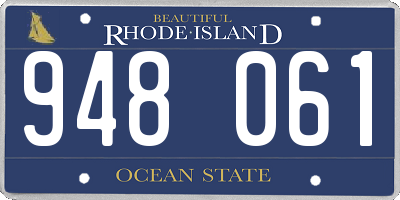 RI license plate 948061