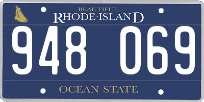 RI license plate 948069