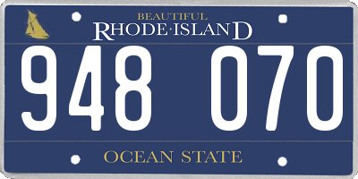 RI license plate 948070
