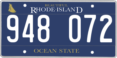 RI license plate 948072