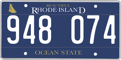 RI license plate 948074