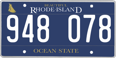 RI license plate 948078