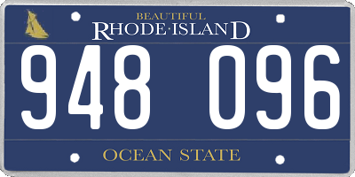 RI license plate 948096