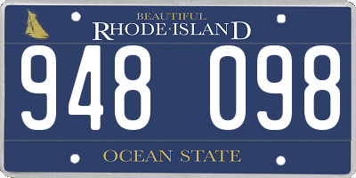 RI license plate 948098