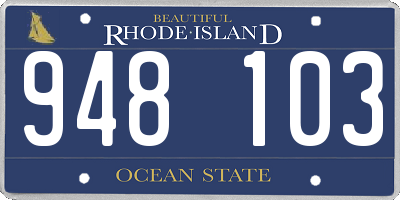 RI license plate 948103