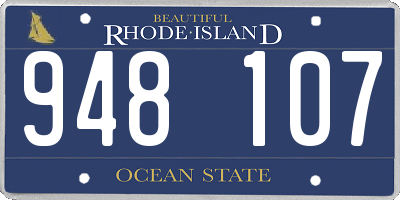 RI license plate 948107